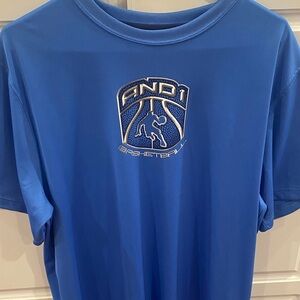 AND1 Men's Short Sleeve Blue Tee